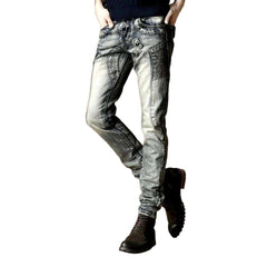 Flap pocket patchwork men jeans