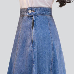 Langer Jeansrock ohne Tasche