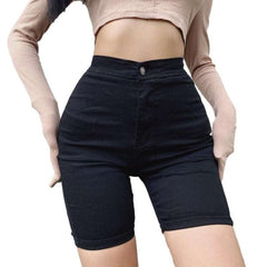 Cycling skinny women denim shorts