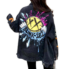 Vintage back print denim jacket
