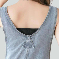 Denim jumpsuit in light wash