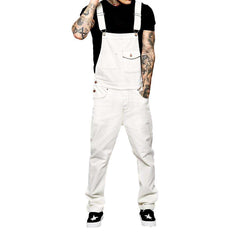 Monochrome urban men denim dungaree