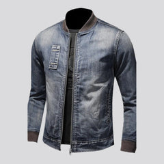 Chaqueta vaquera sherpa estilo motero para hombre