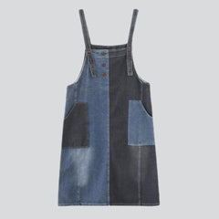 Vestido vaquero de moda bicolor