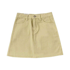 Minifalda vaquera color caramelo