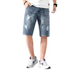 pantalones cortos vaqueros rotos para hombre