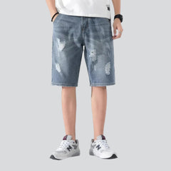 pantalones cortos vaqueros rotos para hombre