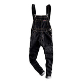 Slim black men jeans jumpsuit