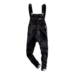 Slim black men jeans jumpsuit