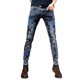 Prince Stickerei Jeans für Herren