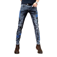 Prince Stickerei Jeans für Herren