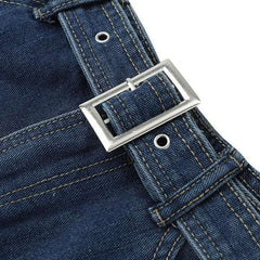 Dunkelblauer Skaterrock aus Denim