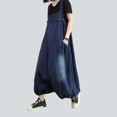 Dark wash women denim overall