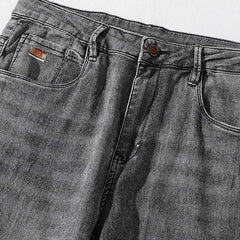 Baggy grey men denim pants