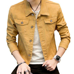 Farbe schlanke Herren Jeansjacke