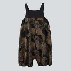 Painted color women denim jumpsuit