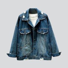 Chaqueta vaquera de mujer de gran tamaño