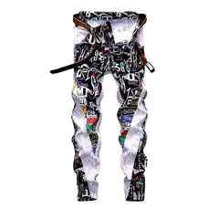 Jeans für Herren mit Inside-Out-Buchstabendruck