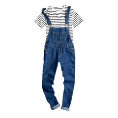Leicht zerrissener Herren Jeans-Jumpsuit