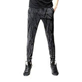 Painted grey men denim joggers