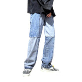 Patchwork-Jeans mit mittlerer Taille für Herren