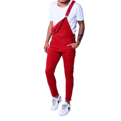Eng anliegender Jeans-Jumpsuit für Herren