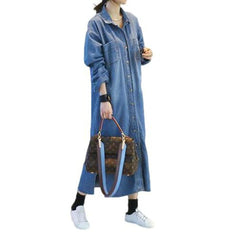 Shirt like urban denim dress