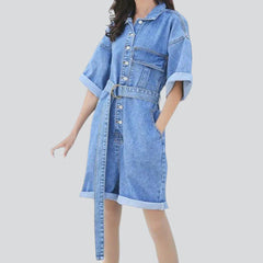 Pantalones cortos vaqueros de talla grande para mujer