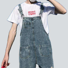 Jeans-Jumpsuit mit Used-Look für Herren