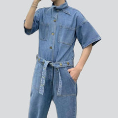 Stylischer Herren Jeansoverall mit Kragen