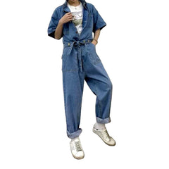 Stylischer Herren Jeansoverall mit Kragen