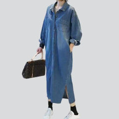 Shirt like urban denim dress