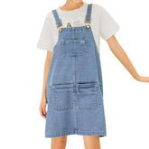 Mini-Jeanskleid mit Hosenträgern