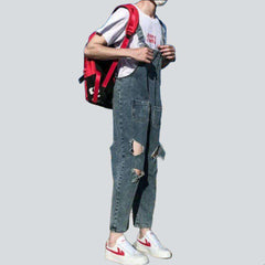 Jeans-Jumpsuit mit Used-Look für Herren