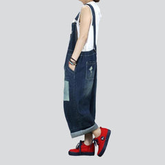 Rectangle painted women denim dungaree