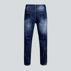 Lightning print jeans for men