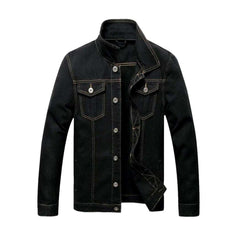 Herren Jeansjacke mit Kontrastnähten