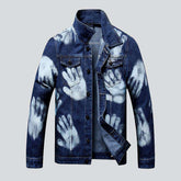 Handbemalte Jeansjacke für Herren