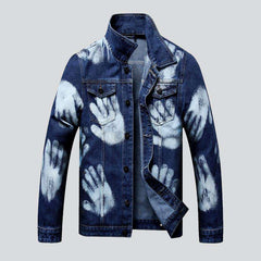 Handbemalte Jeansjacke für Herren