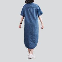 Camisa larga tipo vestido de jeans