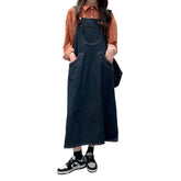 Vestido vaquero sin mangas azul oscuro