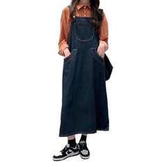 Vestido vaquero sin mangas azul oscuro