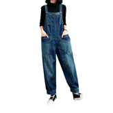 Jeans-Jumpsuit mit gestreiften Taschen für Damen