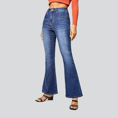 Vaqueros lijados de cintura alta para mujer