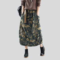 Street style painted women skirt