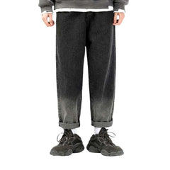 Contrast hem men baggy jeans