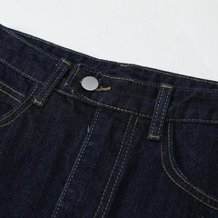 Falda vaquera corta negra para mujer