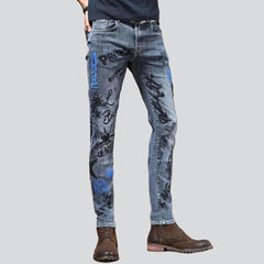 Prince Stickerei Jeans für Herren