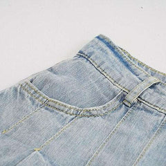 Falda skater de mezclilla desteñida