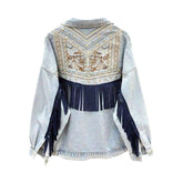 Übergroße Damen-Jeansjacke